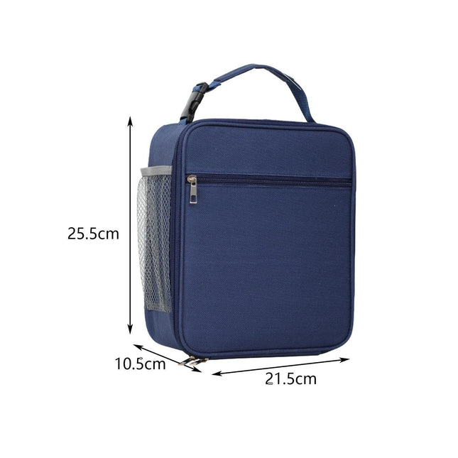 Grey Portable Insulated Lunch Bag - Large Capacity Thermal Cooler Tote with Shoulder Strap for Work, School, and Picnic.