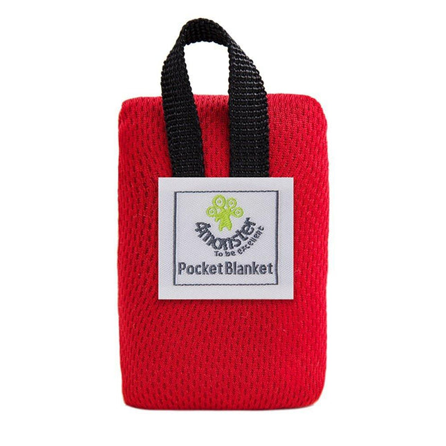 Red (110*150cm) Compact Pocket Picnic Blanket - Waterproof & Sand-Proof Mat for Beach, Camping & Hiking.