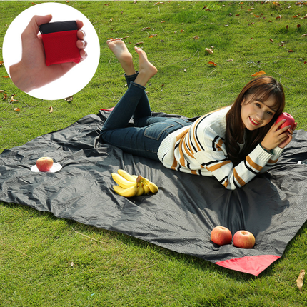 Blue (110*150cm) Compact Pocket Picnic Blanket - Waterproof & Sand-Proof Mat for Beach, Camping & Hiking.