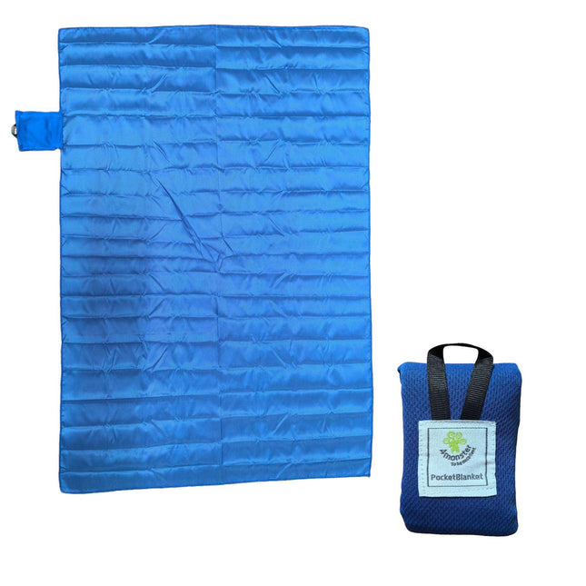 Dark Blue (110*150cm) Compact Pocket Picnic Blanket - Waterproof & Sand-Proof Mat for Beach, Camping & Hiking.