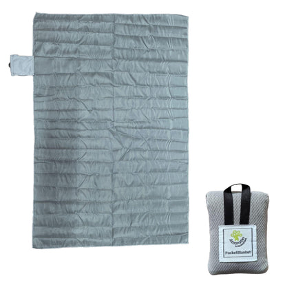Grey (110*150cm) Compact Pocket Picnic Blanket - Waterproof & Sand-Proof Mat for Beach, Camping & Hiking.