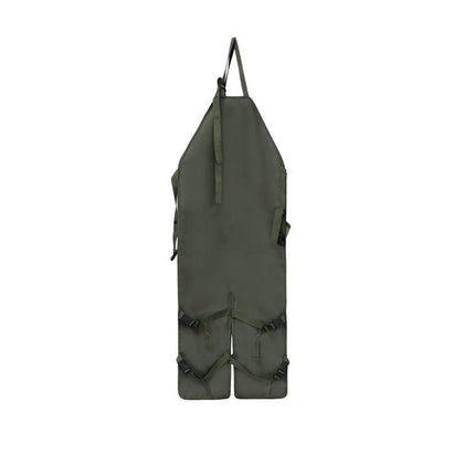 Brown Pocket Heavy-Duty Gardening Apron with Adjustable Straps and Multi-Pocket Design.