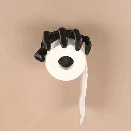 Creative Hand-Shaped Toilet Paper Holder - Unique Wall-Mounted Design.