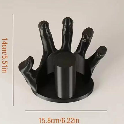 Creative Hand-Shaped Toilet Paper Holder - Unique Wall-Mounted Design.