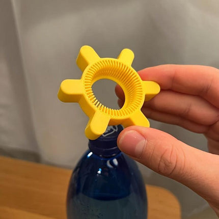 20-Pack Yellow Easy Twist Bottle Cap Opener - Ergonomic Grip for Soda & Drinks.