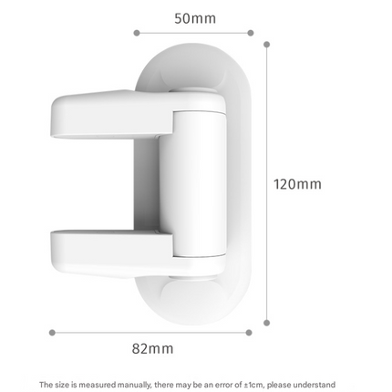 2-Pack White Child Safety Door Lever Lock - No-Drill Door Handle Lock for Home Security.