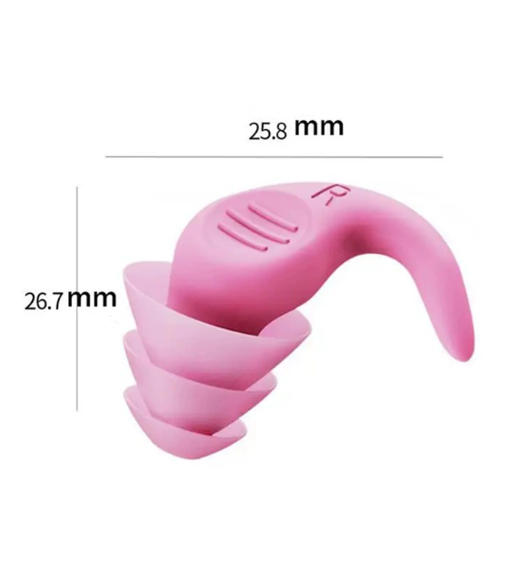 Green 5-Pair Set Ergonomic Silicone Earplugs - Waterproof for Swimming, Reusable for Noise Cancelling Sleep.