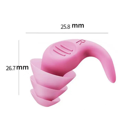 Purple 5-Pair Set Ergonomic Silicone Earplugs - Waterproof for Swimming, Reusable for Noise Cancelling Sleep.