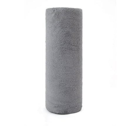 Grey 4-Roll Pack, 80 Sheets Reusable Tear-Off Microfiber Cleaning Cloths - Non-Stick Oil & Absorbent Kitchen Wipes.