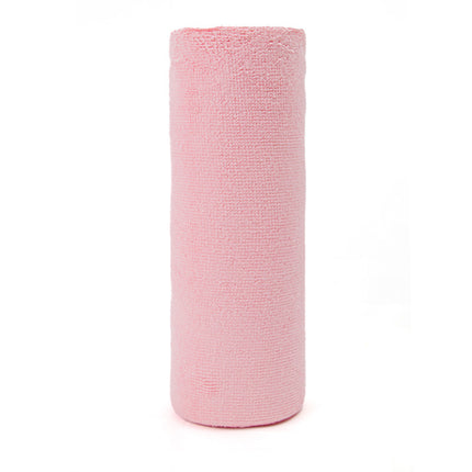 Pink 4-Roll Pack, 80 Sheets Reusable Tear-Off Microfiber Cleaning Cloths - Non-Stick Oil & Absorbent Kitchen Wipes.