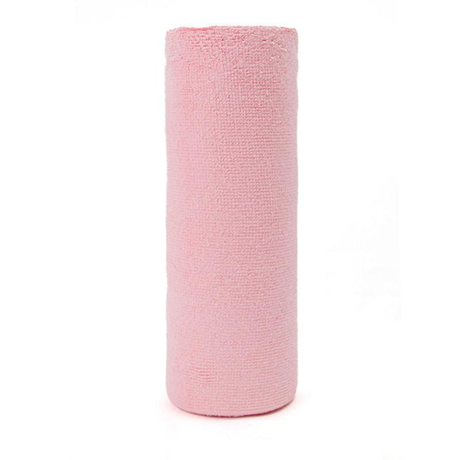 Pink 4-Roll Pack, 80 Sheets Reusable Tear-Off Microfiber Cleaning Cloths - Non-Stick Oil & Absorbent Kitchen Wipes.