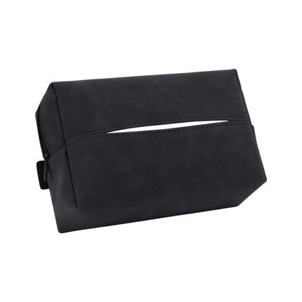 Grey 2-Pack  Luxury Faux Suede Car Tissue Box - Visor Clip & Strap for Armrest or Seat Back.