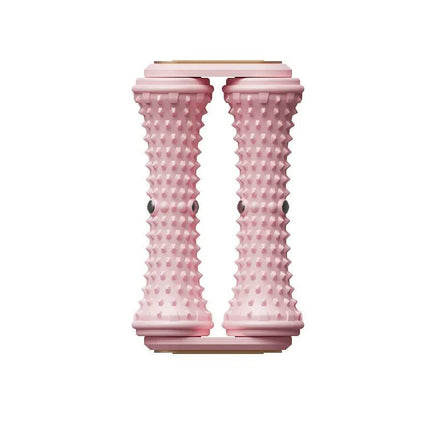 Pink Dual Foot Massager Roller - Therapeutic Deep Tissue Tool for Plantar Fasciitis, Arch Pain Relief & Muscle Relaxation.