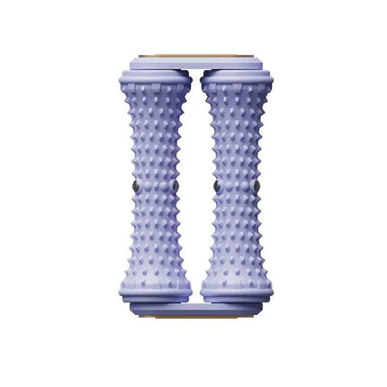 Purple Dual Foot Massager Roller - Therapeutic Deep Tissue Tool for Plantar Fasciitis, Arch Pain Relief & Muscle Relaxation.