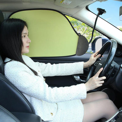 Universal Adjustable Car Window Sunshade - Flexible Arm with Suction Cup for Total Sun & Glare Protection.