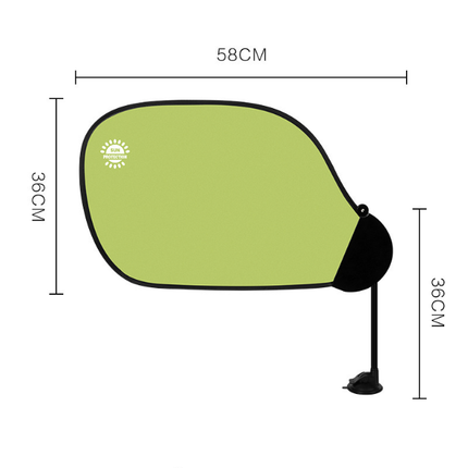 Universal Adjustable Car Window Sunshade - Flexible Arm with Suction Cup for Total Sun & Glare Protection.