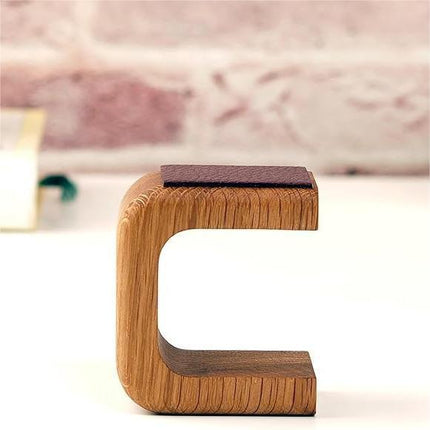 Elegant Handcrafted Wooden Watch Stand with Leather Cushion - Premium Display Holder for Men & Women.