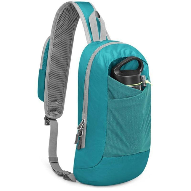 Green Lightweight Crossbody Sling Bag - Versatile Chest Daypack for Hiking, Travel & Daily Use.