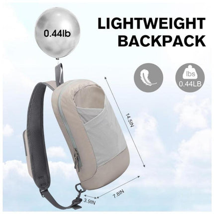 Green Lightweight Crossbody Sling Bag - Versatile Chest Daypack for Hiking, Travel & Daily Use.