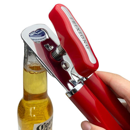 Blue (2-Pack) Heavy-Duty Manual Can Opener - Ergonomic 3-in-1 Tool with Stainless Steel Cutter & Bottle Opener.