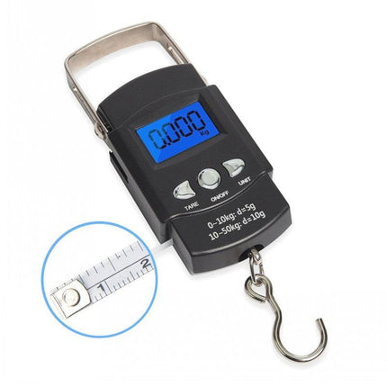 Heavy-Duty Digital Hanging Scale (2-Pack) - 50kg Portable Luggage & Fishing Scale with Backlit LCD.