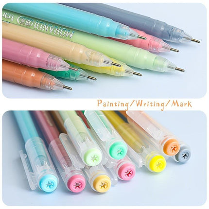 Lip Stick Red 9PCS/Set Languo Dopamine Gel Pen Set - Vibrant Multi-Color Writing Instruments for Creativity.