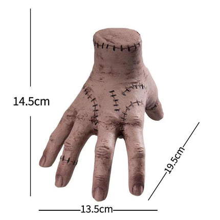 2-PCS Spooky Severed Hand Prop Set - Latex Resin Craft for Halloween Decor & Pranks.