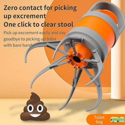 Portable Pet Waste Scooper - Compact & Hygienic Poop Picker for Dogs & Cats On-the-Go.