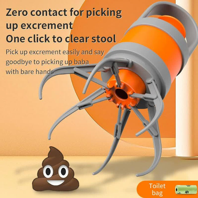 Portable Pet Waste Scooper - Compact & Hygienic Poop Picker for Dogs & Cats On-the-Go.
