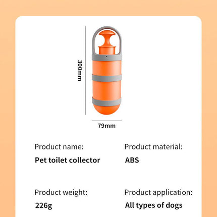 Portable Pet Waste Scooper - Compact & Hygienic Poop Picker for Dogs & Cats On-the-Go.