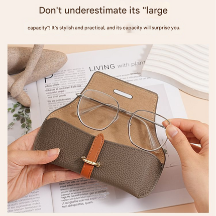 3 Pack Khaki Chic Portable Glasses Case Set - Anti-Pressure Sunglass & Myopia Eyewear Protectors.