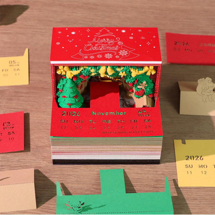 2026 Christmas Arch 3D Memo Pad - Creative Festive Gift & Desk Ornament.
