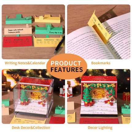 2026 Christmas Arch 3D Memo Pad - Creative Festive Gift & Desk Ornament.