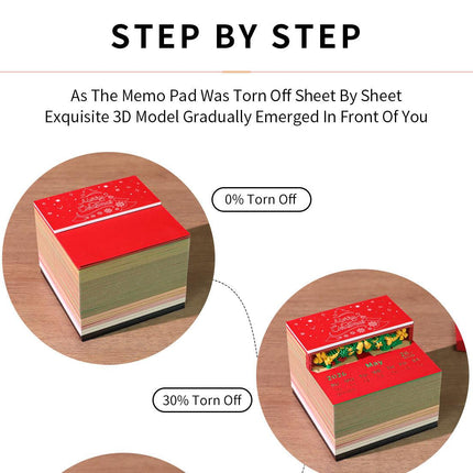 2026 Christmas Arch 3D Memo Pad - Creative Festive Gift & Desk Ornament.