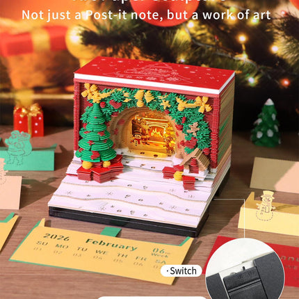 2026 Christmas Arch 3D Memo Pad - Creative Festive Gift & Desk Ornament.