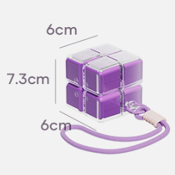 Multicolor 8-Grid Magic Cube Pill Box with Lanyard - Portable Weekly Sealed Tablet Organizer & Dispenser.