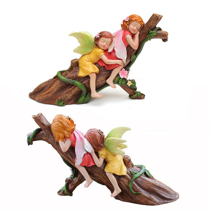 Garden Flower Fairy Resin Craft Ornament - Angel Decoration Micro Landscape.