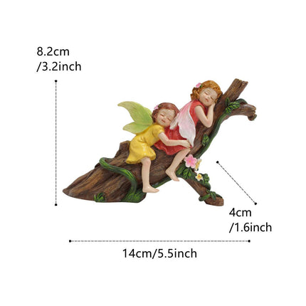 Garden Flower Fairy Resin Craft Ornament - Angel Decoration Micro Landscape.