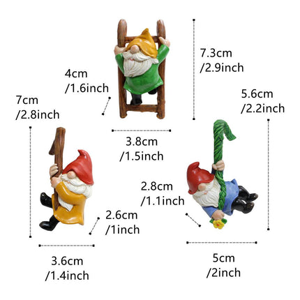 Resin Dwarf Garden Ornaments - Pastoral Succulent Planter & Hanging Pot Decorations.
