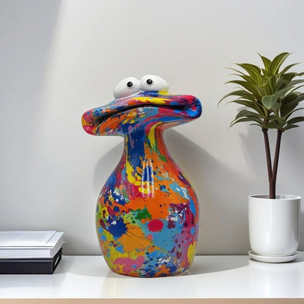 Water Transfer Print Frog Figurine - Wine Cabinet Decor, High-End Home Ornament, Gift for Family & Friends.