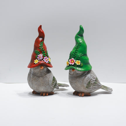 Garden & Home Decor Bird Figurines - Balcony Resin Craft Ornaments, Micro Landscape & Rockery Decorations.