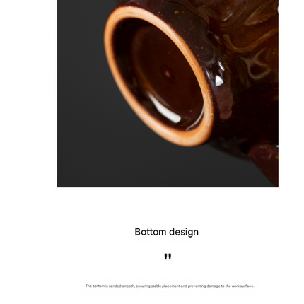 Beige-brown Creative Retro Kiln-Glazed Ceramic Cup - Exquisite Coffee & Afternoon Tea Mug, Home Milk Cup, Unique Gift.