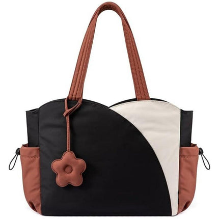 Brown Stylish 16-inch Women's Tote Bag - Teacher & Nurse Puffer Work Bag, Travel & Daily Handbag with Cup Holders.
