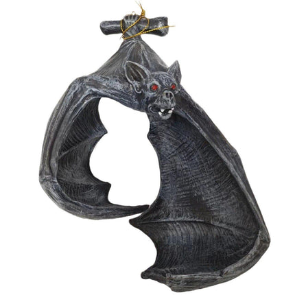 Gothic Bat Wall Tealight Holder - Resin Decor for Spooky Ambiance (16.5x12x22 cm).