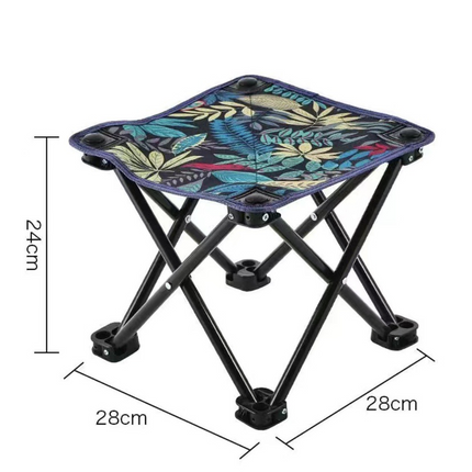 2-Pack Portable Outdoor Fishing Stool - Multi-Functional Leisure Chair for Camping, Art, Beach & More (28x28x24 cm).