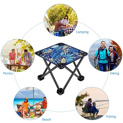 2-Pack Portable Outdoor Fishing Stool - Multi-Functional Leisure Chair for Camping, Art, Beach & More (28x28x24 cm).