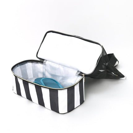 Blue 2-in-1 Large Capacity Beach Bag - Portable Swim & Travel Tote with Insulated Cooler (45x17x40 cm).