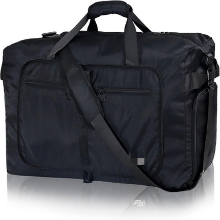 Large Capacity Foldable Travel Duffle Bag - Detachable Shoulder Strap, Gym & Yoga Storage, Business Luggage & Sports Bag (24.5x11.5x14 inches).