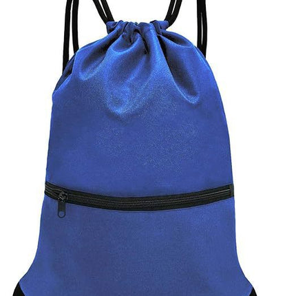 Blue Versatile Drawstring Backpack - Sports, Gym, Yoga, Dance & Travel Carry-All (34x47 cm).
