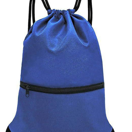 Blue Versatile Drawstring Backpack - Sports, Gym, Yoga, Dance & Travel Carry-All (34x47 cm).